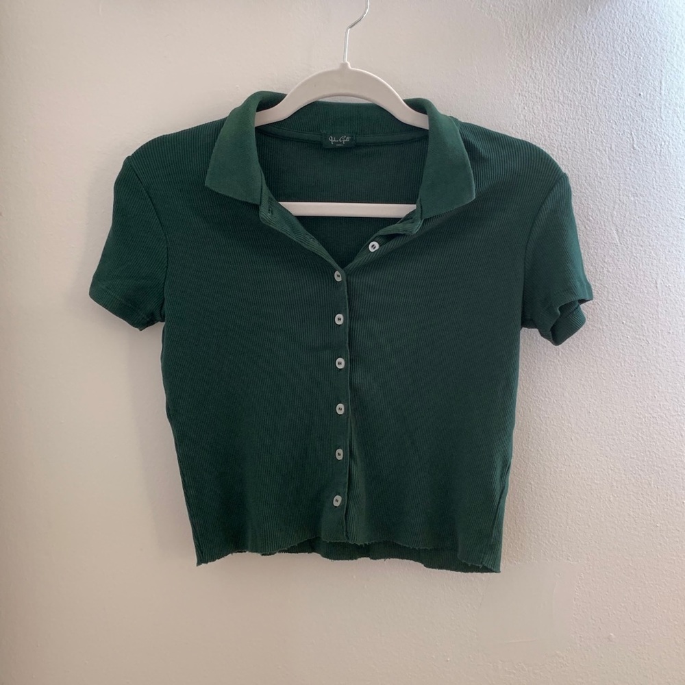 bm green polo top